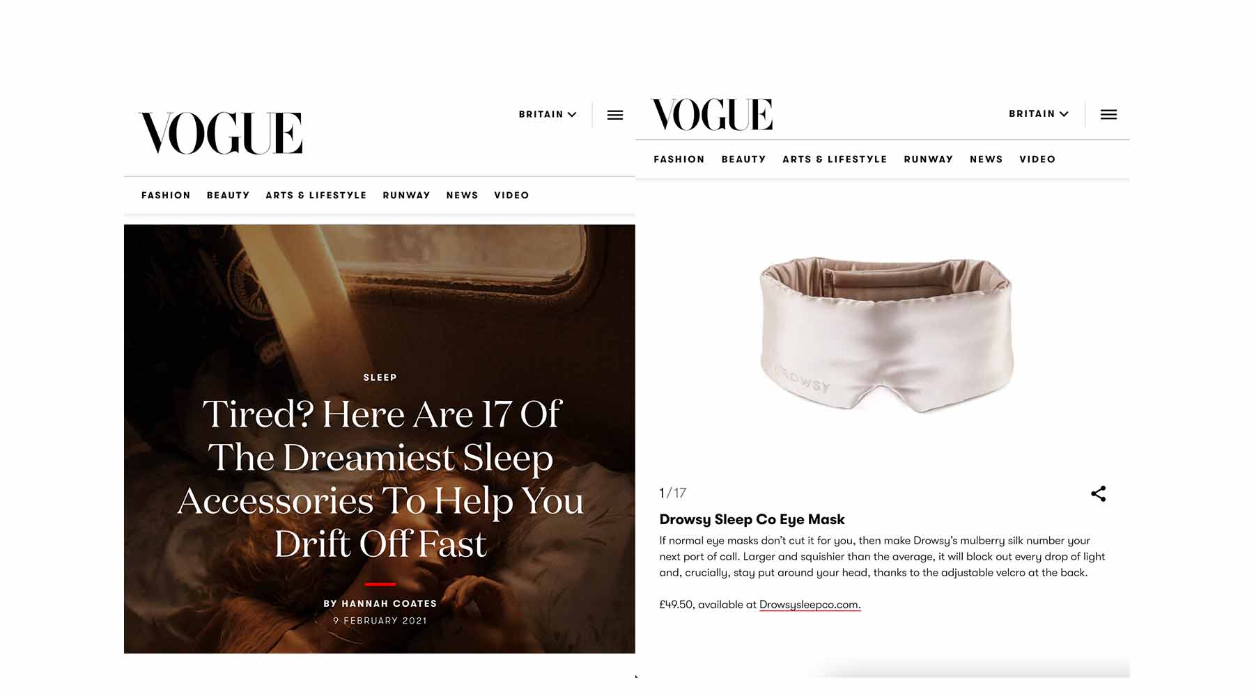 Drowsy Sleep Vogue