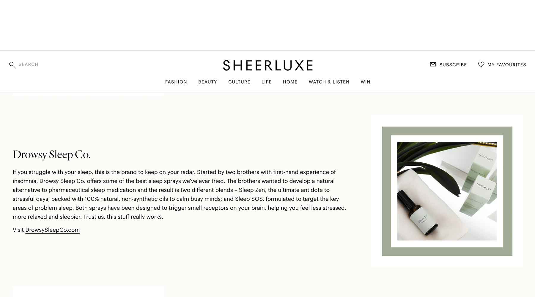 Drowsy Sleep SHEER LUXE