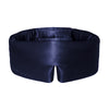 Luxury blue Drowsy silk sleep mask on white background